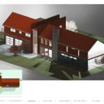 A house inspired by the simplicity of the red Monopoly house from the board game.